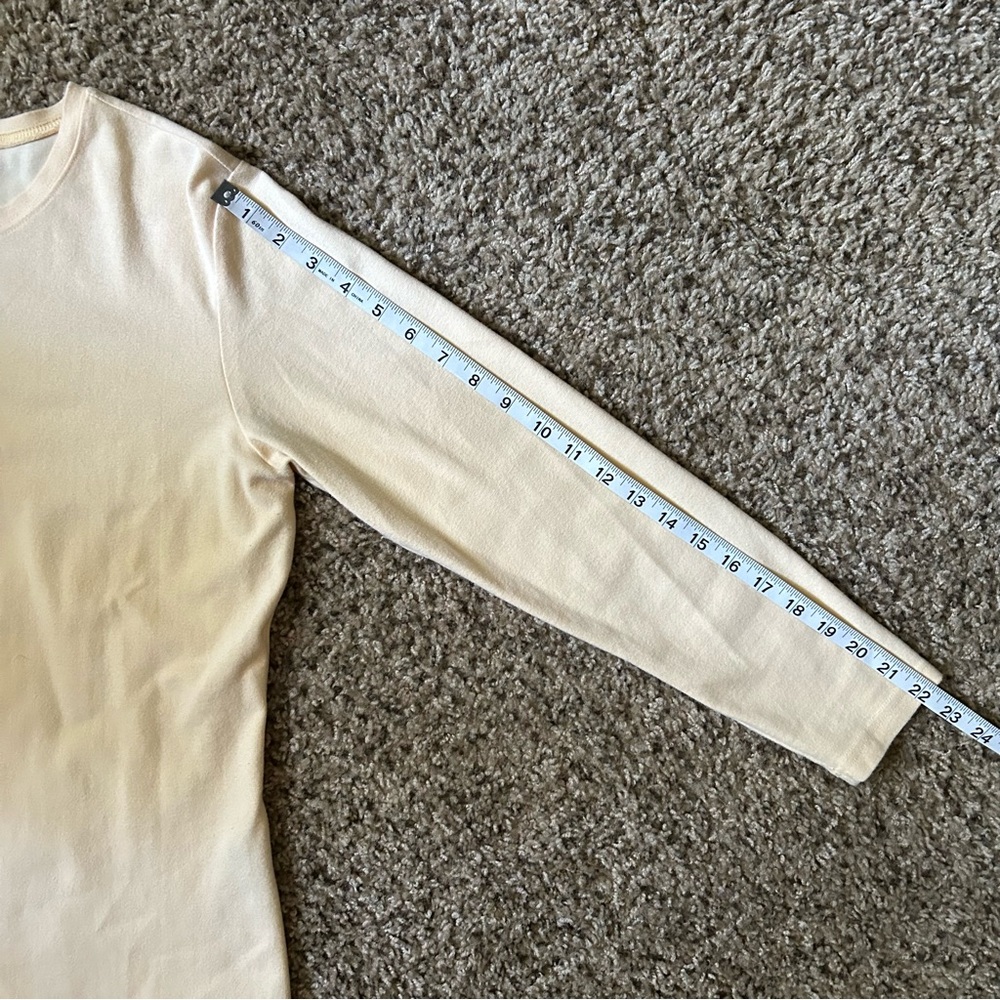 Talbots | Vintage Pale Yellow Basic Long-Sleeve C… - image 8